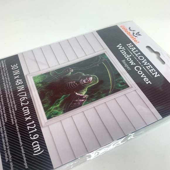 Halloween Grim Reaper Window Cover 30 IN x 48 IN Party Decoration Haunted House - Picture 1 of 2